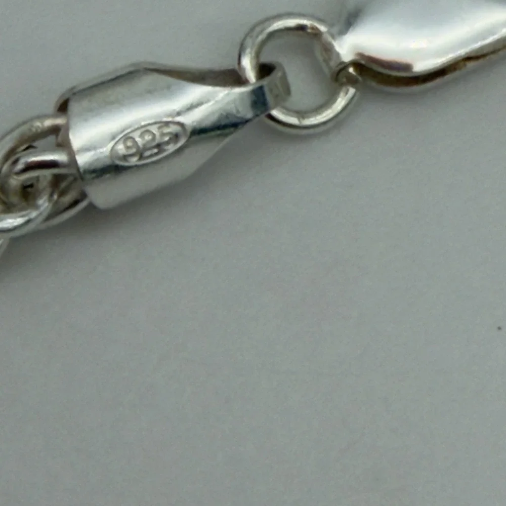 Vtg Italy 925 Sterling Silver Spiga Wheat Rope Chain Bracelet 7